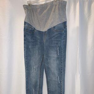 Distressed Maternity Jeans